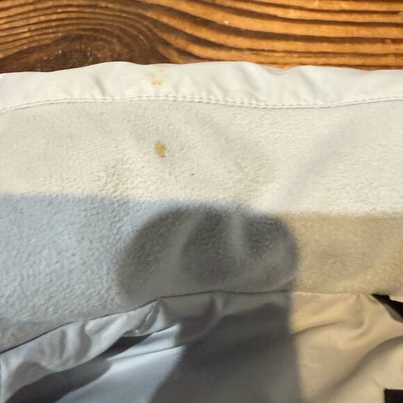 Vintage North Face Nuptse 700 Puffer Vest - RARE Gray Sweater Print - Womens XL - Picture 11 of 14